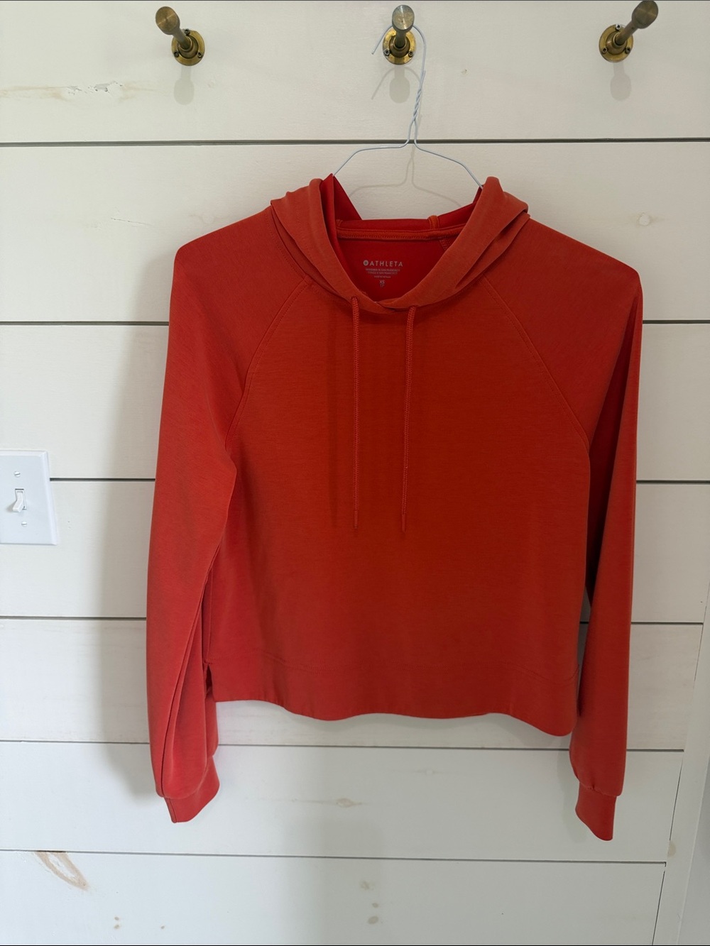 Athleta Rust Red Lightweight Hoodie